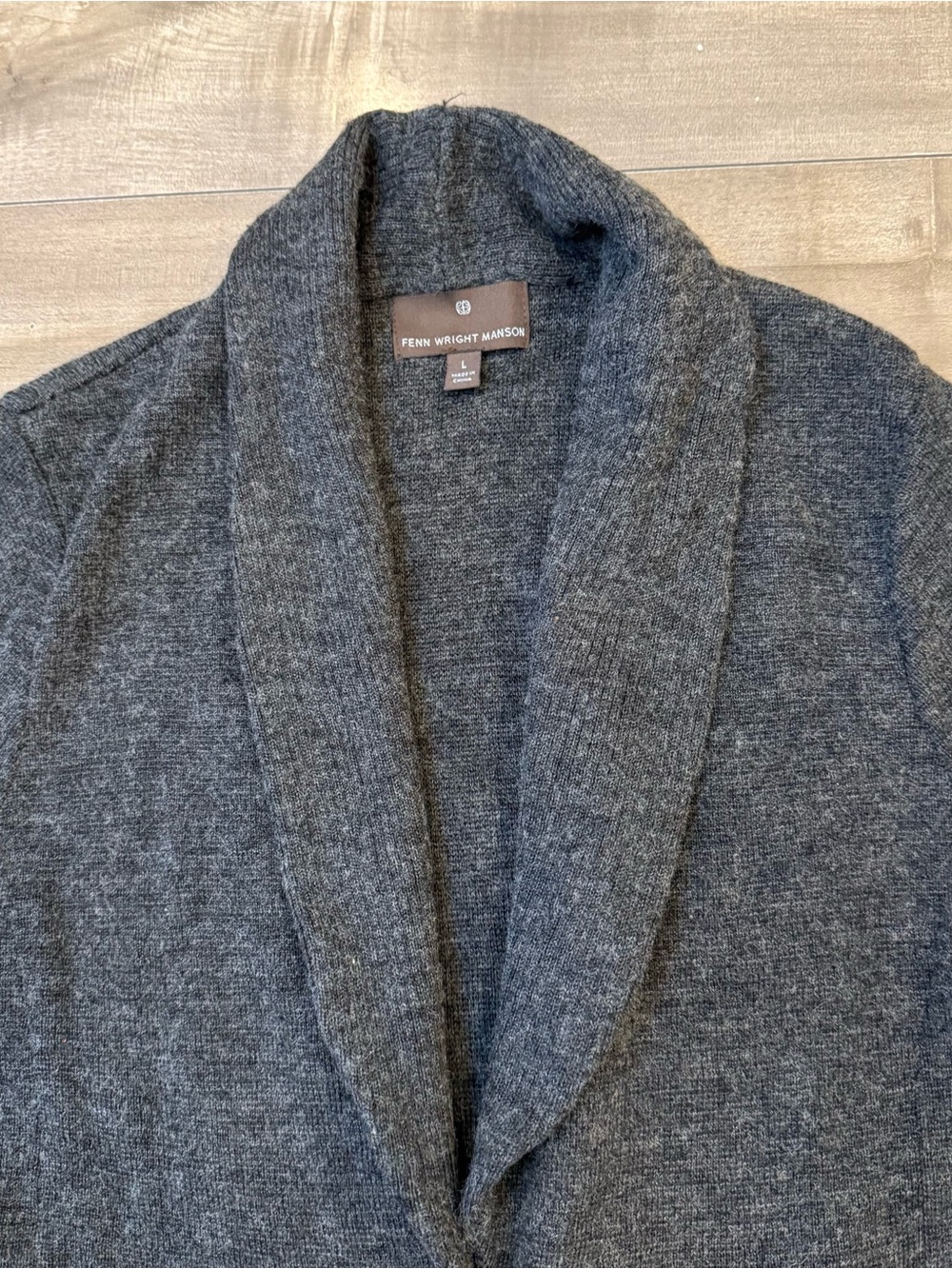 Fenn Wright Manson Womens Large Knit Cardigan Grey Colorblock Button Front - Picture 4 of 7